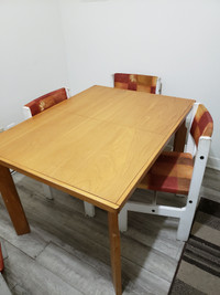 Table en bois avec ralonge - wood table w/ extension