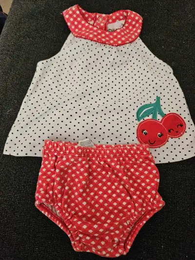 6-9 Mths Girls Dress/Diaper Cover 
, View more