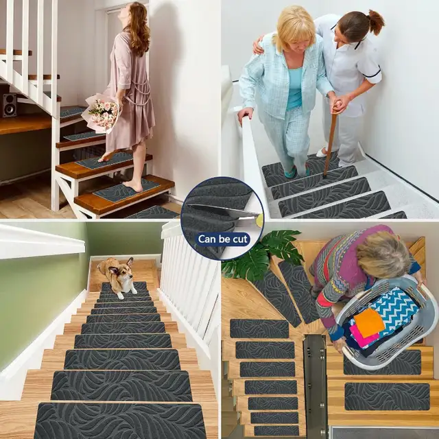 Non-Slip Stair Treads Carpet for Wooden Steps 21.6 x 7.4 in Rugs, Carpets & Runners in Ottawa - Image 8
