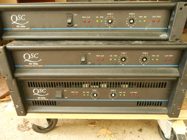 QSC 1500 watt power amplifiers-$200 each in Pro Audio & Recording Equipment in Bedford