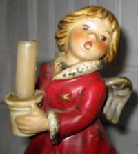 Vintage Hummel Music Box Angel Candleholder