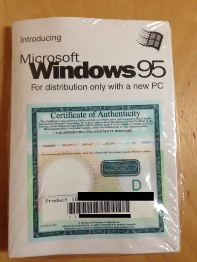 Windows 95 Stars Here / How and Why CD new sealed and W95 ID, View more