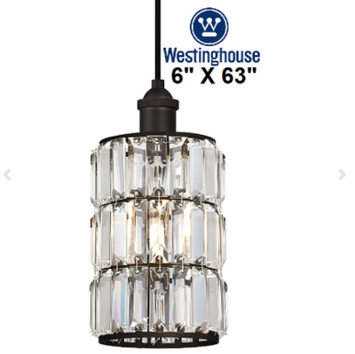 One-Light Indoor Mini Pendant - Crystal Glass- NEW Lighting, View more