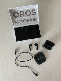 Oros Brand wireless auto pair earbuds and wireless charger