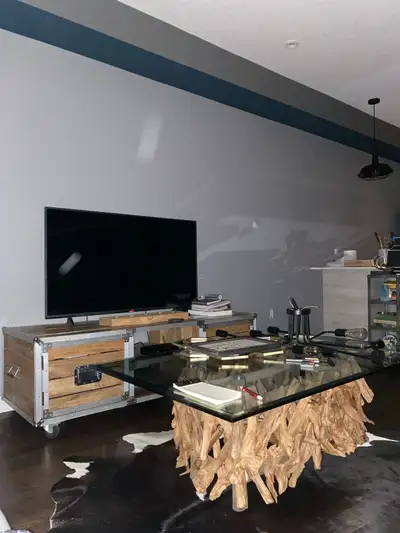 *moving sale* TV stand with storage. , View more