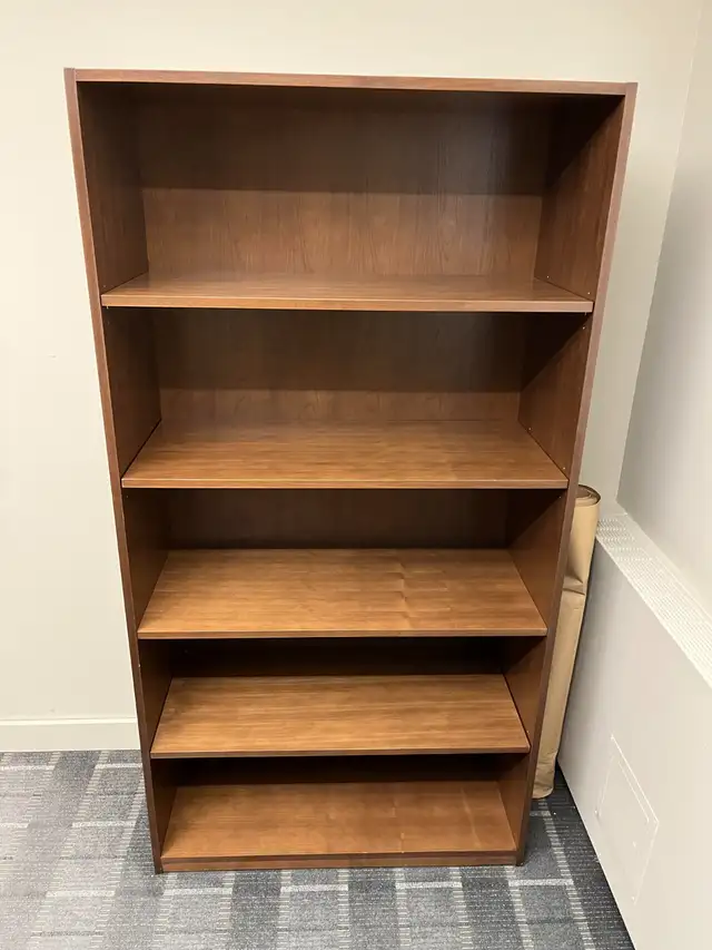Brown Wood Finish Shelving Unit in Bookcases & Shelving Units in Calgary - Image 2