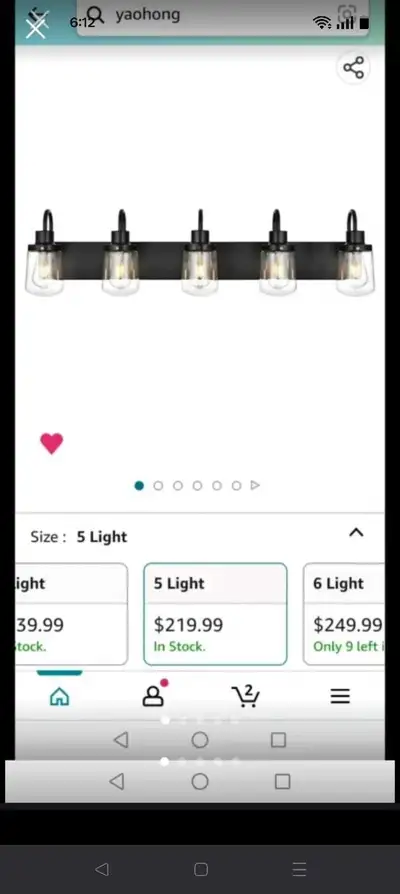 5 Light Vanity Fixture, View more