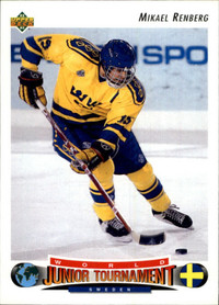 MIKAEL RENBERG …. 1992-93 Upper Deck Low …. ONLY ROOKIE CARD