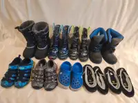Collection Lot of Boys Boots Sandals Crocs Sizes 11 12 13