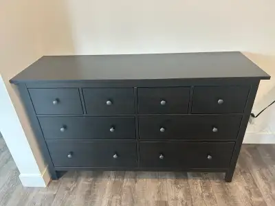 IKEA HEMNES 8 drawers dresser black brown solid wood, View more