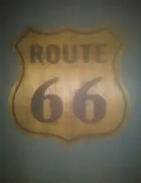 Vintage Route 66 Wood Sign