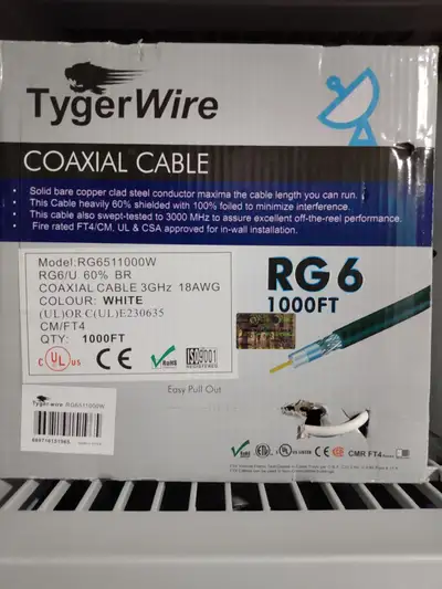 Approx 800 ft RG6 3GHz Coaxial  Cable, View more