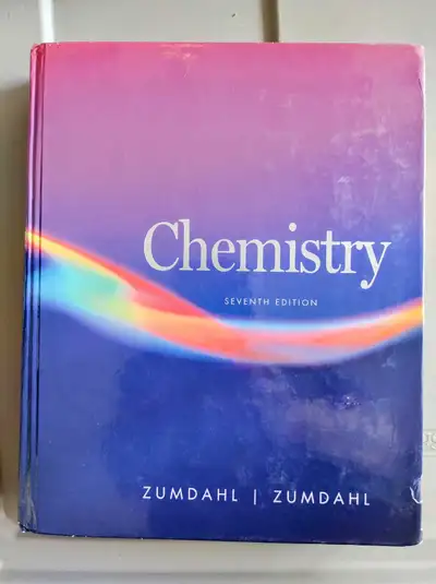 I'm selling a Chemistry textbook, Zumdahl Zumdahl, Seventh Edition, that's perfect for students need...