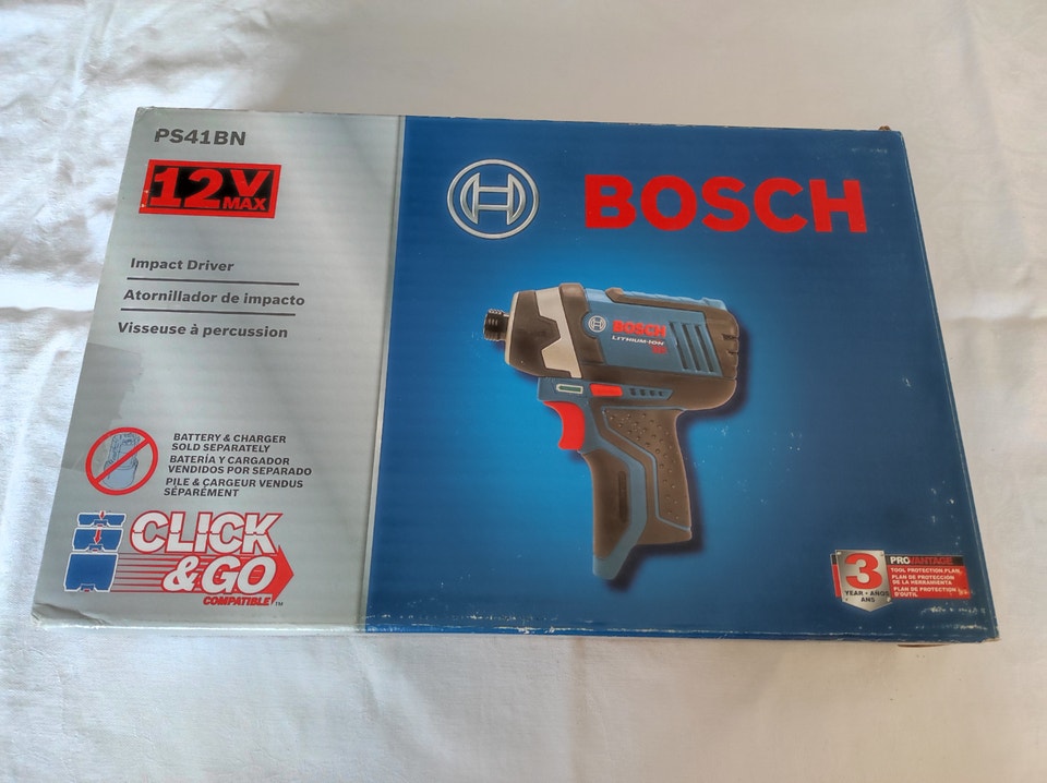 Bosch PS41N 12V Max Impact Driver (Bare Tool) , Blue | Power Tools ...