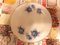 DYNASTY OVEN PROOF MILK GLASS PLATE MADE IN KOREA