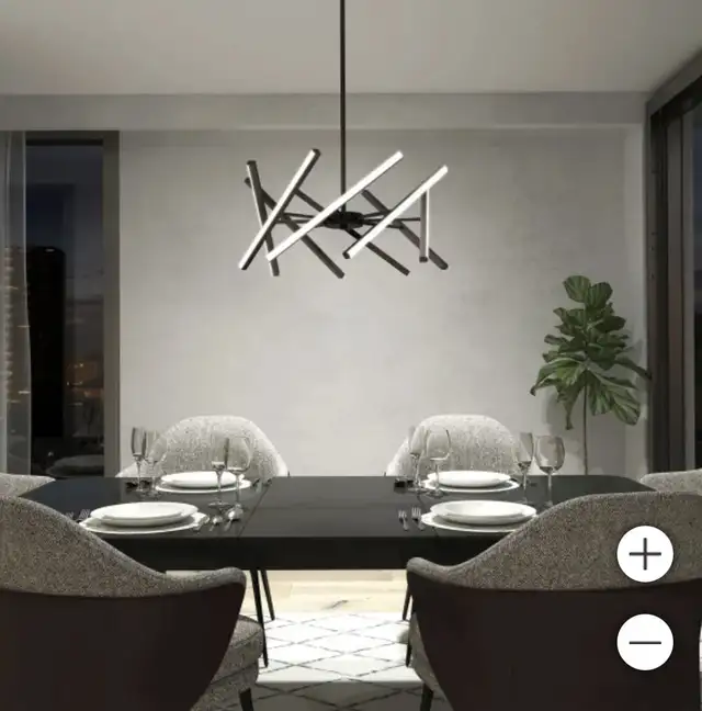 Artika Malibu LED Pendant Light – Modern Black Chandelier in Indoor Lighting & Fans in Oshawa / Durham Region - Image 2