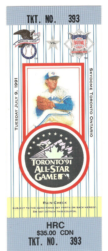 1991 MLB Toronto All-Star Game Premium Souvenir Pack with Ticket in Arts & Collectibles in St. Catharines