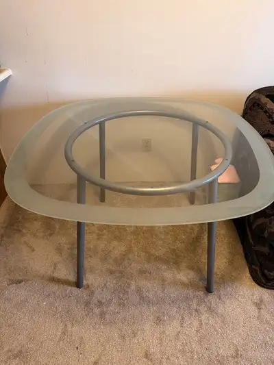 Modern Glass Dining Table Set (2 Chairs) – Excellent Condition, View more