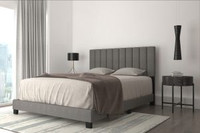 Save Big on Worldwide Jedd Queen Bed in Light Grey