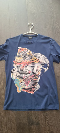 Just Cavalli Men’s XL/Medium Collage Print T-Shirt – Gently Used