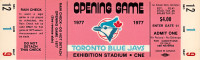 1977 Toronto Blue Jays 1st Game Ever Full Ticket - Salmon colour