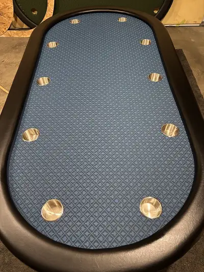 Brand New 8'x4' 10 player Poker Table Midnight blue Delivery, View more