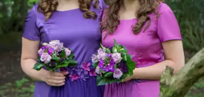 2 Prom/Grad/Bridesmaid Dresses Modest Hand sewn, View more