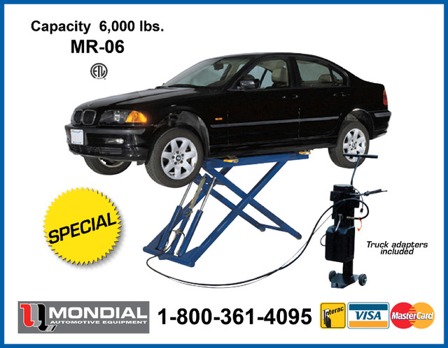 MONDIAL 6,000 Lbs Mid Rise Portable Scissor Car Lift Hoist CSA in Other in Dartmouth