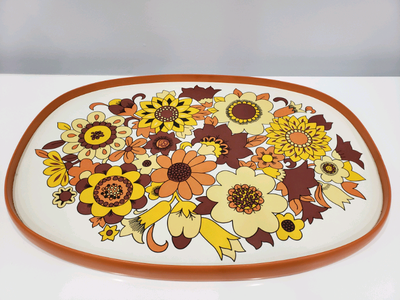 Vintage MCM/ retro serving tray/ decorative tray/ kitchen tray, View more