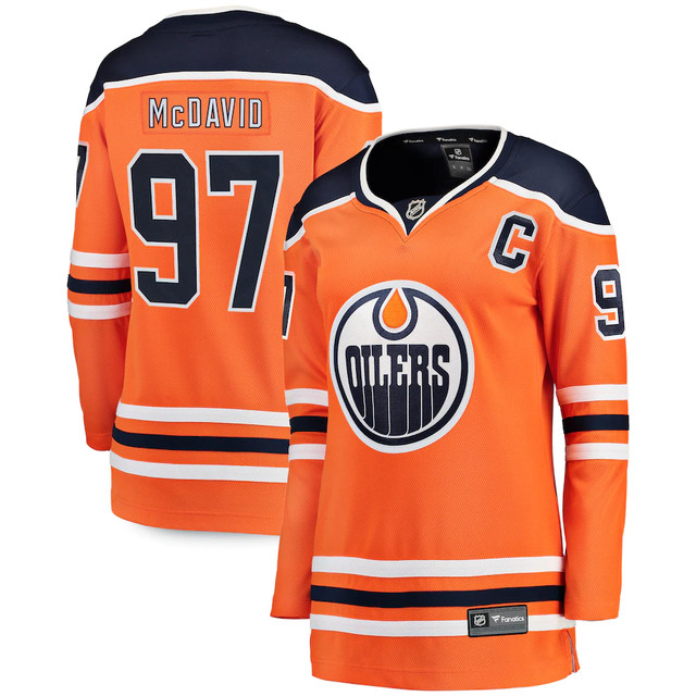 BRAND NEW Women Edmonton Oilers McDavid Jersey size XS (Orange) in Women's - Tops & Outerwear in Edmonton - Image 3