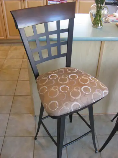 High-back counter chairs (x2), View more