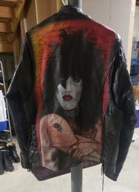 Kiss Custom Airbrushed Leather Jacket.