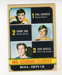 CARTE DE HOCKEY 1972-73 Topps #63 Scoring Leaders Bobby Orr