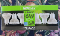 Box of 6 pieces GU10 Soft White Dimmable 6 Watt LED Bulbs