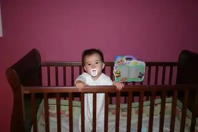BABY CRIB BED SOLID HARD WOOD DESIGNER LIT DE BEBE BOIS SOLIDE, View more