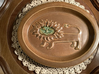 Vintage Bennington Vermont Pottery Ceramic Lion Plate