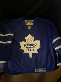 Signed leafs youth  jersey Lanny McDonald 