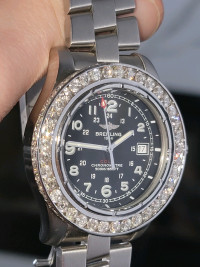6.50ct Breitling Swiss Made Diamond Watch