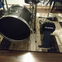 Drum Set, Bass Drum Acoustic Converted To Electric