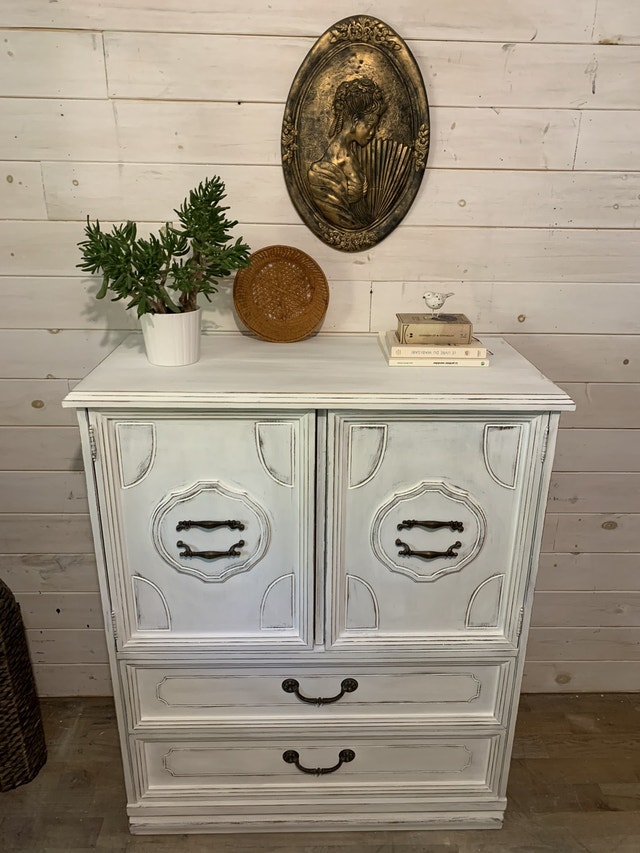 Commodearmoire vintage en bois massif Commodes et armoires Ouest