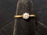 18k White and Yellow Gold 0.25ct Antique Diamond Ring Size 6