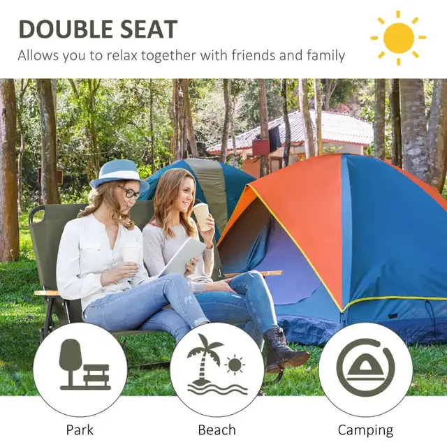 Portable loveseat Folding Chair, Loveseat Camping Chair in Patio & Garden Furniture in Markham / York Region - Image 4
