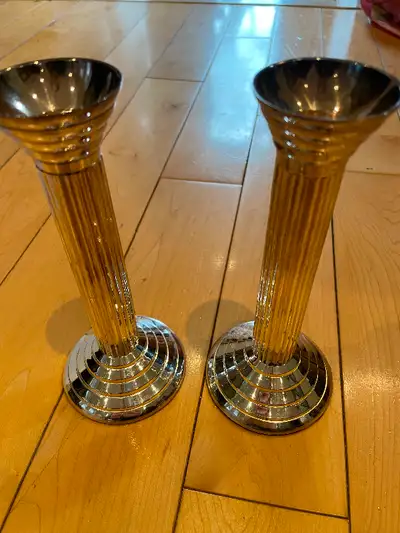 Parks London Silver-Plated Candlesticks Pair