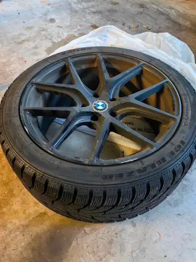 Came off my 2018 BMW X5 (F15). Used for one winter season only, deep tread remaining. - 4x Sailun Ic...