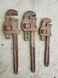 Vintage STILLSON Pipe Wrenches Walworth Co. Boston USA