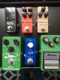 Various guitar pedals