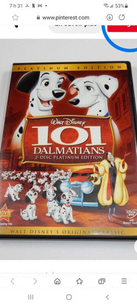 Dvd  101 dalmatiens , edition platine