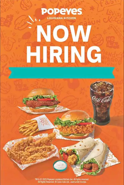 Popeyes Hiring FT - PT, View more