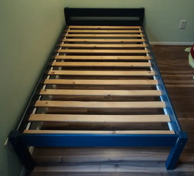 Twin bed mattress and frame in Beds & Mattresses in Calgary - Image 3