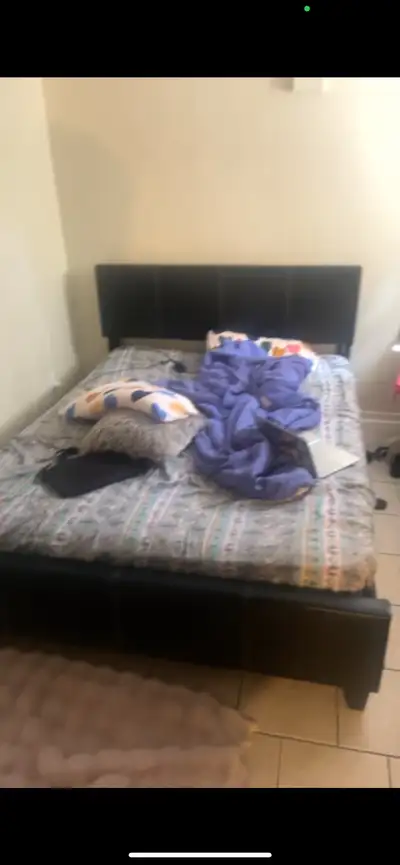 Queen bed plus mattress, View more